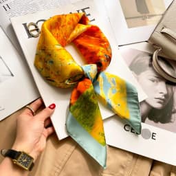 Brand Floral Print Silk Square Scarf Women Soft Satin Kerchief Hairband Neckerchief Head Hijab Lady Headband Foulard Bag Ribbon