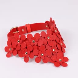 UYEE Handmade Leather Flower Collar for Women Sexy Holiday Decoration Accessory Belt Unique Combination Design
