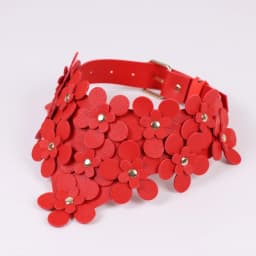 UYEE Handmade Leather Flower Collar for Women Sexy Holiday Decoration Accessory Belt Unique Combination Design