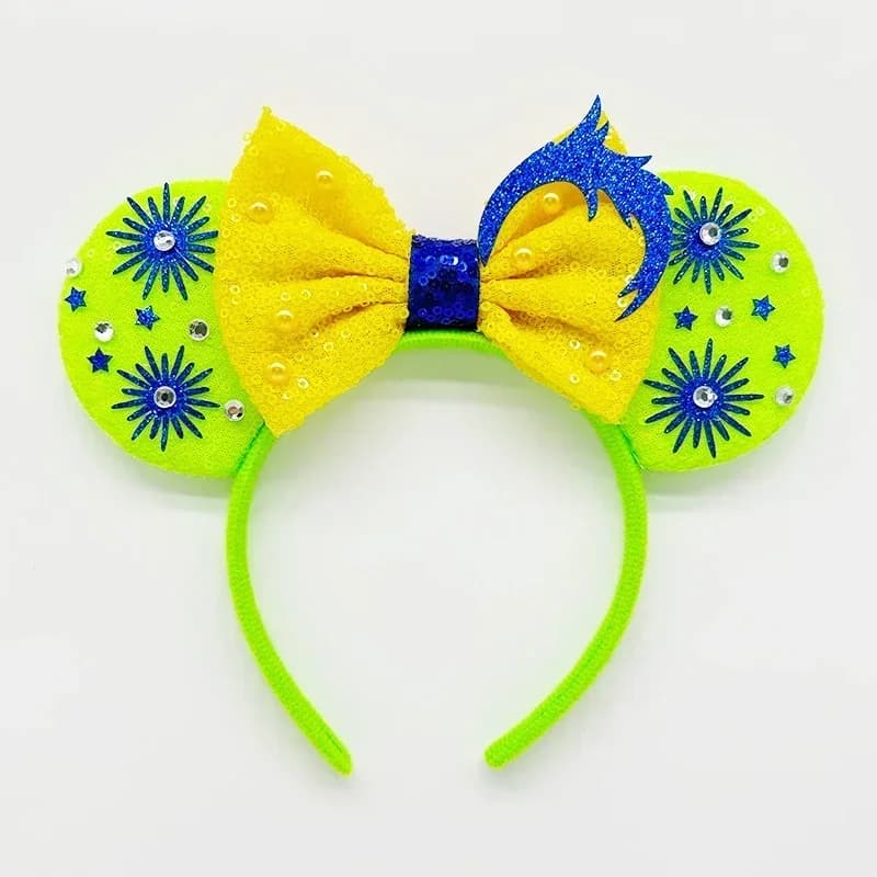 Pixar Inside Out 2 Hairbands Disney Joy Ear Headband For Adults Envy Bows Women Anxiety Hair Accessories Kids Girls Holiday Gift
