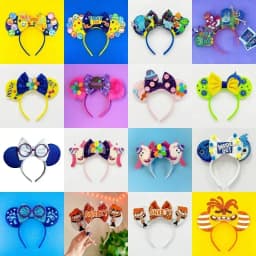 Pixar Inside Out 2 Hairbands Disney Joy Ear Headband For Adults Envy Bows Women Anxiety Hair Accessories Kids Girls Holiday Gift