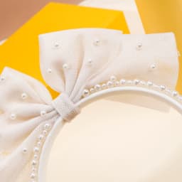 Girls Minimalist Pearl Headband Sweet Large Mesh Bow Handmade Hair Hoop Hair Band For Children Trendy New Daily Hair Accessories