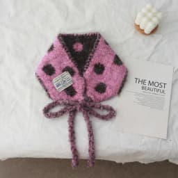 Korean Style Cute Polka-Dot Self-Tie Small Scarf Women's New All-Match Multifunctional Warm Ear Protection Headcloth Earmuffs