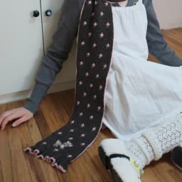 Ladies' Scarves Korean Cartoon Deer Floral Kawaii Sweet Versatile Cute Scarfs Thicked Warm High-quality Cashmere Knitted Scarfs