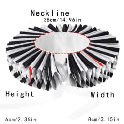 E15F Adjustable Lace Choker Neckpiece With Coordinating Wrist Frills For Circus Performers Halloween Clown Outfits And Parties