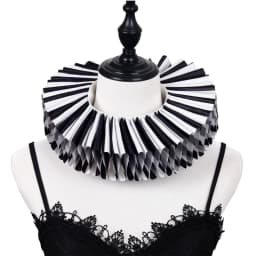 E15F Adjustable Lace Choker Neckpiece With Coordinating Wrist Frills For Circus Performers Halloween Clown Outfits And Parties