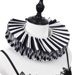 E15F Adjustable Lace Choker Neckpiece With Coordinating Wrist Frills For Circus Performers Halloween Clown Outfits And Parties