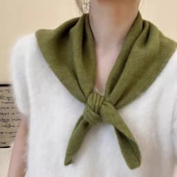 Korean Wool Knitted Knitted Scarf Warm Triangular Scarf Women Headscarf Autumn and Winter Warm Knitting Neckerchief Hair Wrap