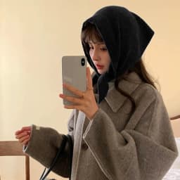 Korean Wool Knitted Knitted Scarf Warm Triangular Scarf Women Headscarf Autumn and Winter Warm Knitting Neckerchief Hair Wrap