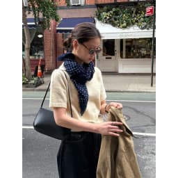 Retro Dark Blue Polka Dot Cotton Linen Scarf Women's Stylish Versatile Warm Silk Scarf for All Seasons Korean Style Long Rect...