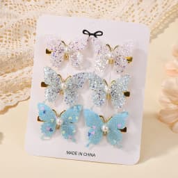 6Pcs Colorful Butterfly Hairpins Girl Hair Clips Barrettes Women Sweet Hair Ornament Rainbow Headwear Fashion Hair Accessories