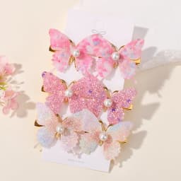 6Pcs Colorful Butterfly Hairpins Girl Hair Clips Barrettes Women Sweet Hair Ornament Rainbow Headwear Fashion Hair Accessories