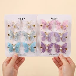 6Pcs Colorful Butterfly Hairpins Girl Hair Clips Barrettes Women Sweet Hair Ornament Rainbow Headwear Fashion Hair Accessories