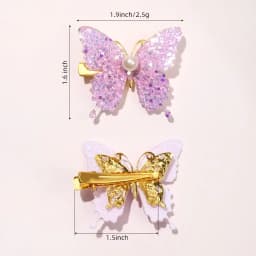 6Pcs Colorful Butterfly Hairpins Girl Hair Clips Barrettes Women Sweet Hair Ornament Rainbow Headwear Fashion Hair Accessories