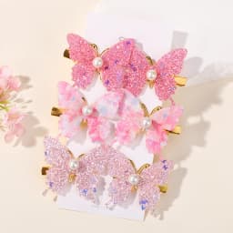6Pcs Colorful Butterfly Hairpins Girl Hair Clips Barrettes Women Sweet Hair Ornament Rainbow Headwear Fashion Hair Accessories