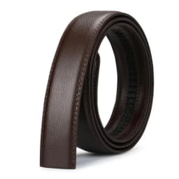 Men's 3.5cm Automatic Buckle Belts No Buckle Belt Body Without Buckle High Quality Male PU Leather Strap Jeans Belt Wide