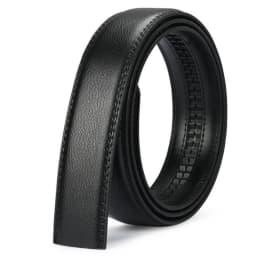 Men's 3.5cm Automatic Buckle Belts No Buckle Belt Body Without Buckle High Quality Male PU Leather Strap Jeans Belt Wide