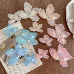 9CM Colorful Butterfly Inlay Rhinestone Hair Claw Acrylic Claw Clips Trendy Hair Clips for Women Girls Hair Accessories 