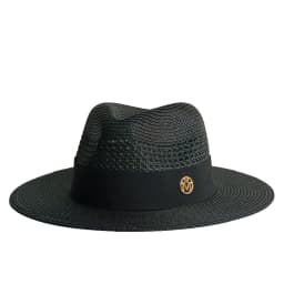 Beach hat straw hat pearl chain DIY flat top sun hat new Korean elastic ribbon hat beach hat candy color sun hat bonnet