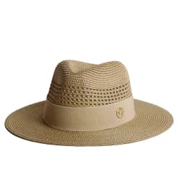Beach hat straw hat pearl chain DIY flat top sun hat new Korean elastic ribbon hat beach hat candy color sun hat bonnet