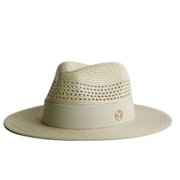 Beach hat straw hat pearl chain DIY flat top sun hat new Korean elastic ribbon hat beach hat candy color sun hat bonnet