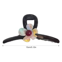 Autumn/winter Wool-blend Color-block Double Bow Hair Clip Large Shark Clip For The Back Of The Head New Stylish Hair Accessory
