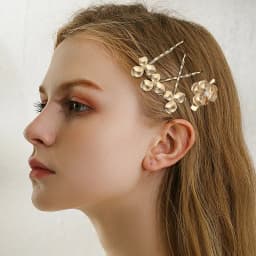 Gold Flower Crystal Hair Clips for Women Hairpins Girls Side Bangs Clips Flower Barrette Hawaiian Wedding Party Bag Hair Tools