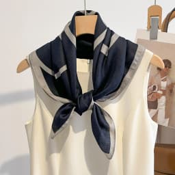 65*65 Cotton Feel Neckerchief Women Geometric Patterns Square Scarf Spring Autumn Keep Warm Headscarf Foulard Bandana Neck Ties