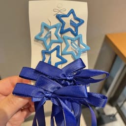 6Pcs/Set Star Shaped Ribbon Hair Clip Colorful Satin Ribbon SideClip Cute Headwear Girls Ladies Party Daily Hairstyle Decoration