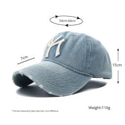 High Quality MY Embroidered Washed Denim Baseball Cap for Men Women Cowboy Sunscreen Hat Y2k Dad Snapback Hats Gorras Hombre