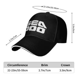 Sea Doo Team Boat Ship Baseball Caps Hip Hop Sandwich Hats for Men Women Polyester Hat Outdoor