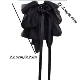 Elegant Simple Mesh Large Bow Hair Clip for Woman Temperament Tassel Bow Hair Pin Fashion Girl's Back of Her Head Hair Claw
