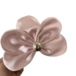 Korean Retro Satin Petal Clip Women's 2025 New High-end Shark Clip Back of the Head Hair Clip