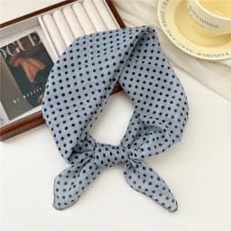 Small Linen-cotton Scarves For Women 58*58cm Lightweight Soft Breathable Neckerchief Boho Print Dot Paisley Bandana Hair Scarf