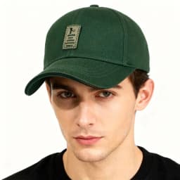 Khaki Vintage Fabric Label Baseball Cap for Men, Trendy and Versatile, Sunshade Duckbill Hat, Casual Soft Top, Flattering for Fa