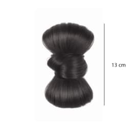 New Synthetic Hair Bun Claw Clip Bowknot Fluffy Bun Head Wig Natural Brown Black Hairpiece Women