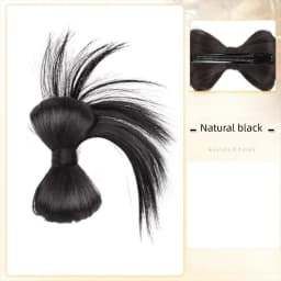 New Synthetic Hair Bun Claw Clip Bowknot Fluffy Bun Head Wig Natural Brown Black Hairpiece Women