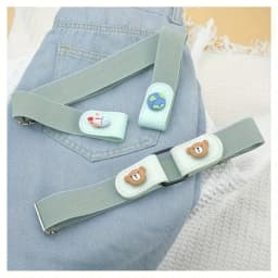 1pc Press Buckle Style Lazy Belt Women'S Versatile Jeans Belt Invisible No-Trace Elastic Stretch Belt Adjustable Length