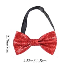 Fashion Shiny Paillette Sequins Bowtie Dance Bowknot Neck Decoration Stage Performance Tie Adjustable Necktie Party