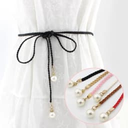 New Arrival Women Fashion Knotted Waist Chain Dress Braided Waist Rope Decorative Pearl Belt for Female