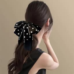 1/2pcs Fabric Polka Dot Big Bow Hair Clip Claw for Woman Elegant Daily Wear Hair Clamp Fashion Girl Hair Accessories