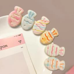 6pcs Cute Girl Cream Wave Small Fish Hair Clip Macaron Small Fish Bangs Cartoon Casual Versatile Girl Headwear Hair Clip