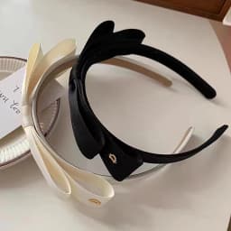 HUAHUA2026 NEW Minimalist Bow Effortlessly Chic Headband, Solid Color Vintage Design, Chic Hair Hoop for Girls & WomenHUAHUA