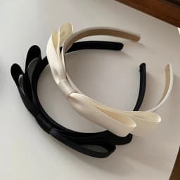 HUAHUA2026 NEW Minimalist Bow Effortlessly Chic Headband, Solid Color Vintage Design, Chic Hair Hoop for Girls & WomenHUAHUA