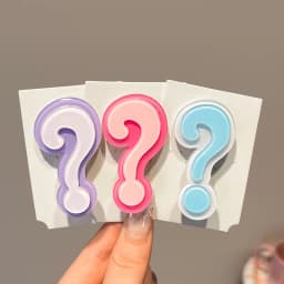 4Pcs Cute Question Mark Acrylic Hair Clips - Colorful Hair Accessories for Women Girls, Daily/Party Hairstyling Decor Hairpin
