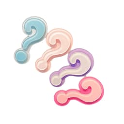 4Pcs Cute Question Mark Acrylic Hair Clips - Colorful Hair Accessories for Women Girls, Daily/Party Hairstyling Decor Hairpin