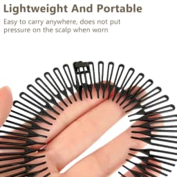 Circle Hair Comb Clips Set, 2 Pcs Black & Brown Hair Accessories, Head-Shaping Hair Styling Tools, Secure Flyaways Hair Clamps
