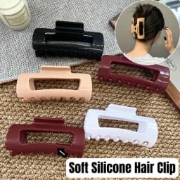 New Soft Silicone Hair Claw Large Geometric Claw Clips Durable Anti-collision Durable Hair Clips for Women Hair Accessories
