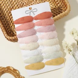 10/16/20PCS Girl Hair Clips Baby BB Clips Floral Candy Color Cotton Hairpin Barrettes 2026 New Style Secure Kid Hair Accessories