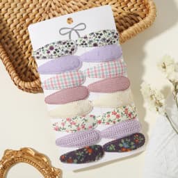 10/16/20PCS Girl Hair Clips Baby BB Clips Floral Candy Color Cotton Hairpin Barrettes 2026 New Style Secure Kid Hair Accessories